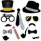 Wedding Photo Booth Props Kit, Bridal Shower Photo Booth Prop with Wooden Dowels for Wedding Shower Party Supplies (52 Counts)